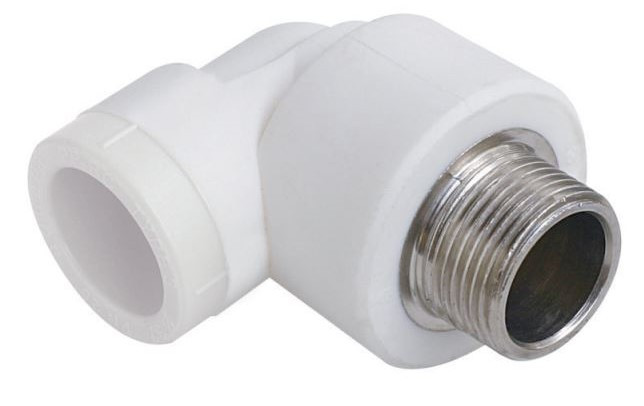 Угол с МРН  25 * 1/2"       (белый)   (100/10)  (TIM) - миниатюра №2