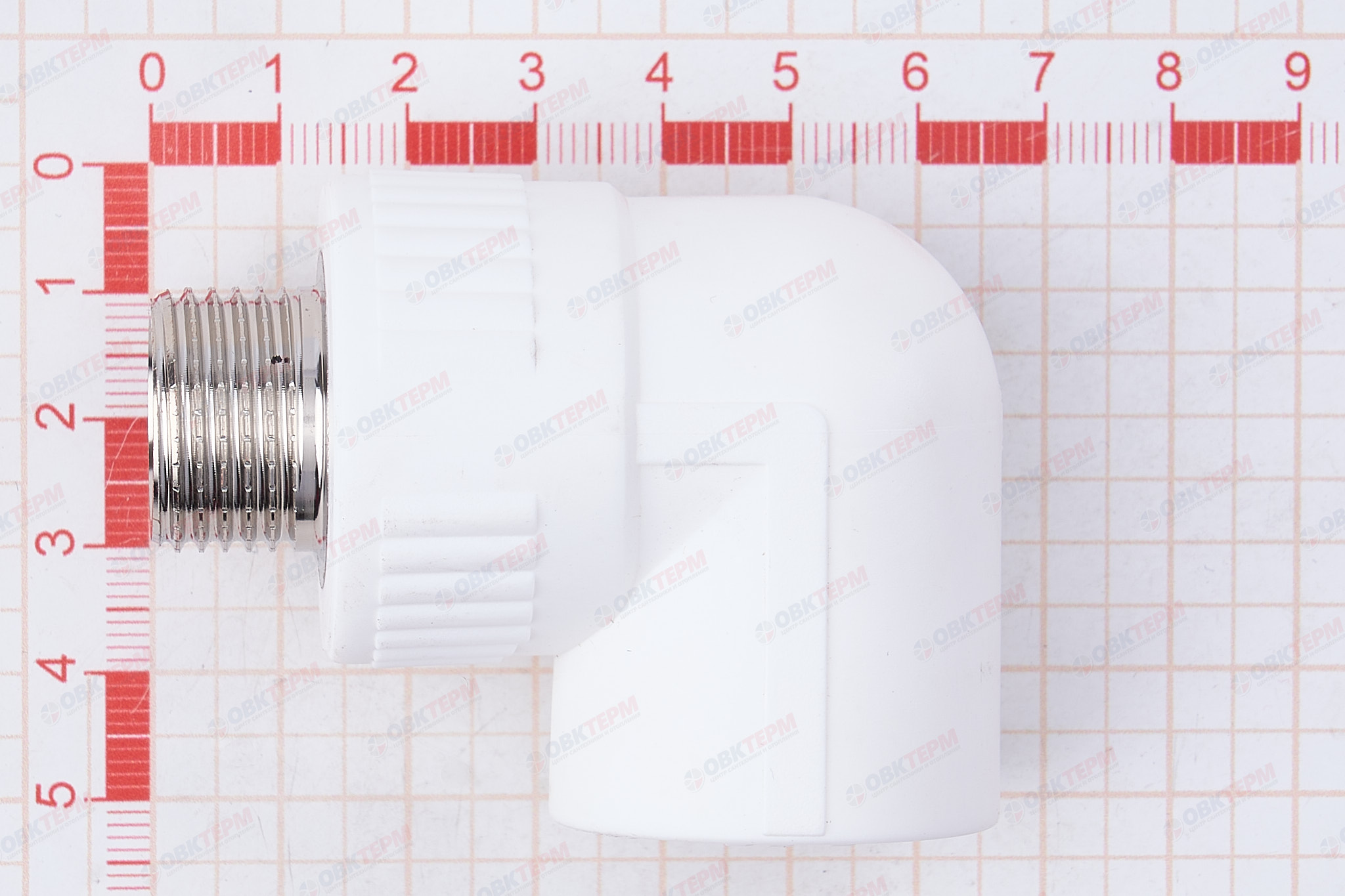 Угол с МРН  25 * 1/2"       (белый)   (100/10)  (TIM) - миниатюра №5