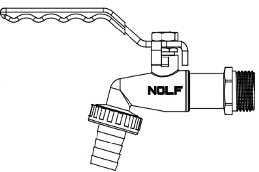 Кран  поливочный 1/2"  NOLF Classic   (64/24) - Изображение №1