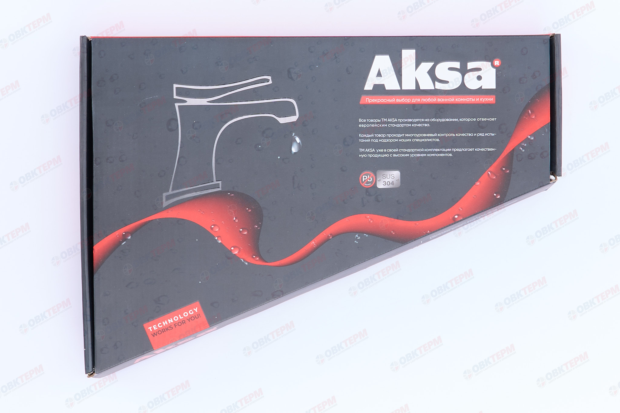 Смеситель д/кухни AKSA SIM-04-16-REFL.BLACK  нерж/сталь  (10 шт/ящ) - миниатюра №6