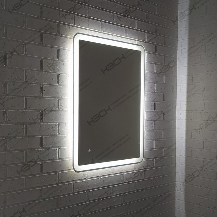 Зеркало  800х600 прямоугольное LED подс.6500К 9,6 Вт/м с сенс.выкл, подогрев 25*50см КЗСК - Изображение №4