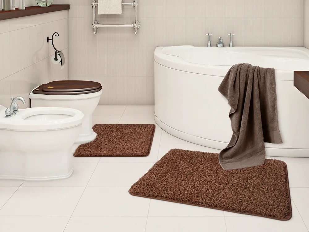НАБОР КОВРИКОВ FRIZZ ICARPET 60*100+60*50 БРАУНИ 8 - Изображение №2