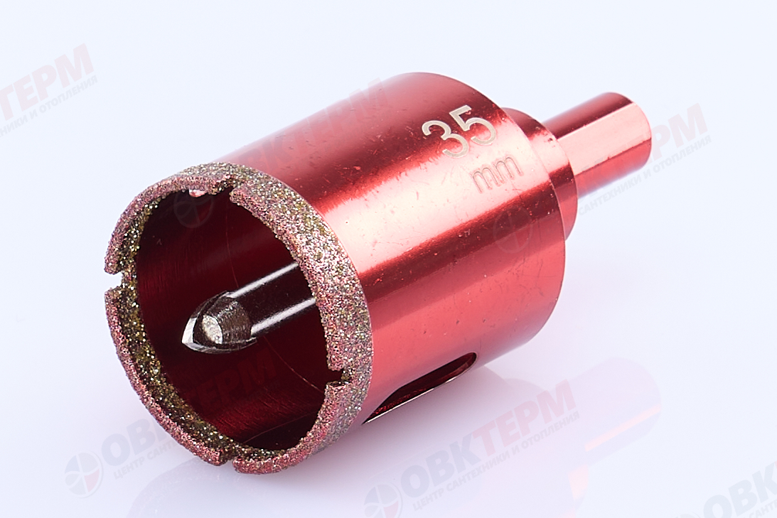 Коронка алмазная по керамограниту и мрамору с напр.сверлом 35 мм Hardcore - Изображение №1