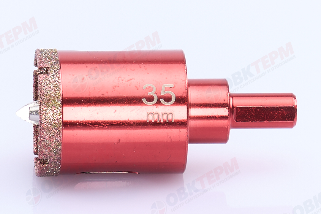 Коронка алмазная по керамограниту и мрамору с напр.сверлом 35 мм Hardcore - Изображение №2