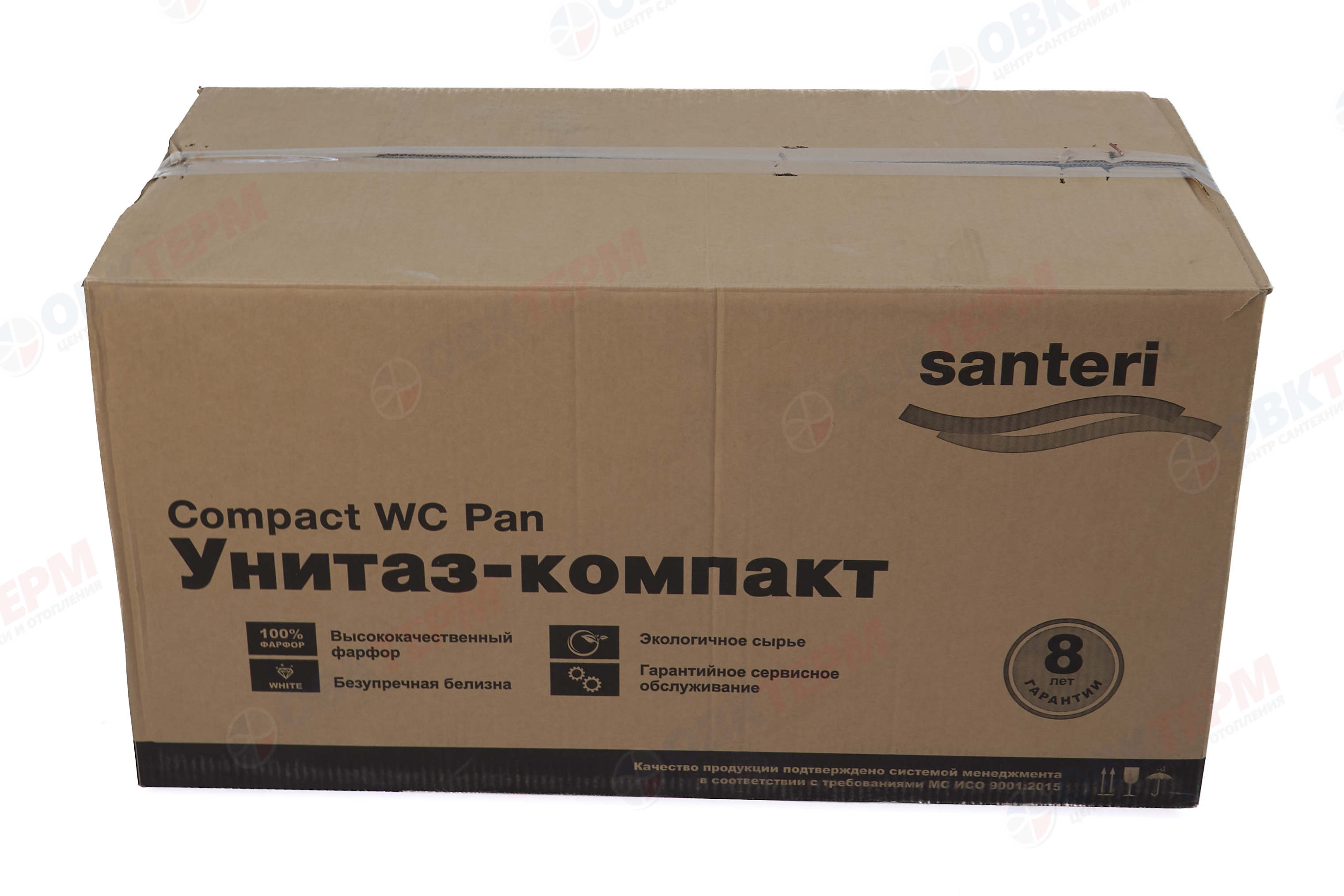 Унитаз-компакт Santeri "ГРАЦИЯ" (прям. выпуск. крышка ПП. 2 реж..ниж. подключ, (358х775х638 мм) - миниатюра №9