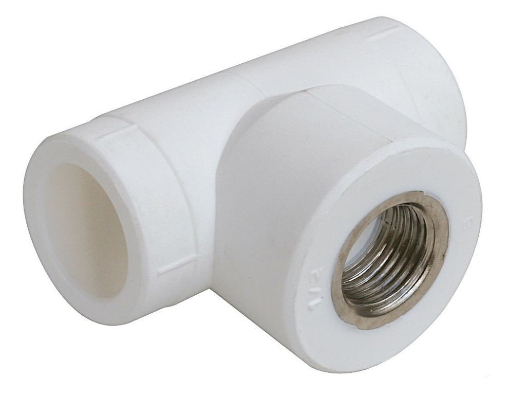 Тройник с МРВ 20 * 1/2" * 20    БЕЛЫЙ   (PRO AQUA)     (150/10) - миниатюра №2