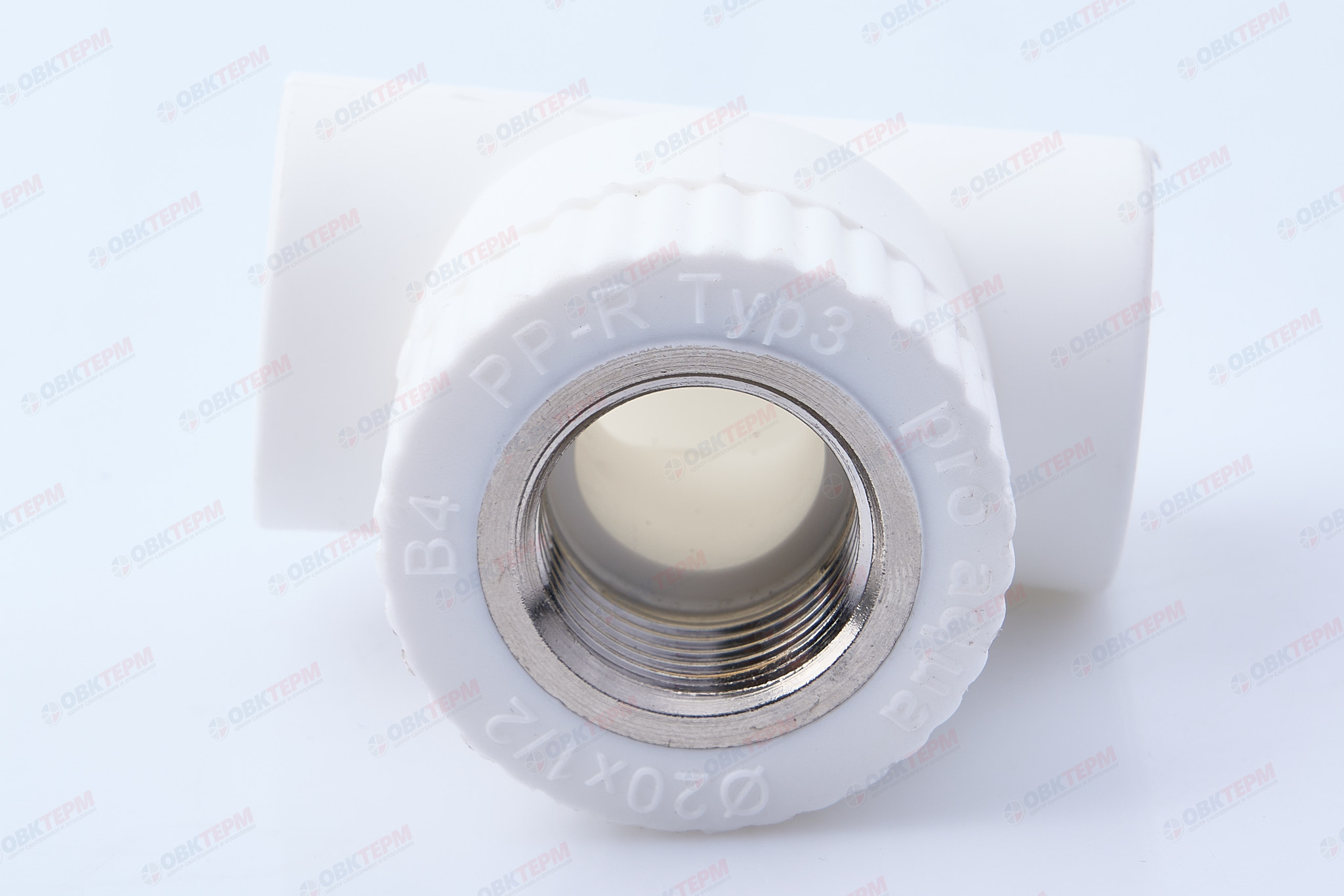 Тройник с МРВ 20 * 1/2" * 20    БЕЛЫЙ   (PRO AQUA)     (150/10) - миниатюра №3