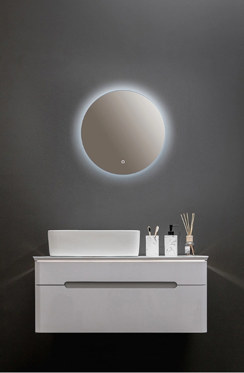 Зеркало  600 круглое с подсветкой "Savanna - Lite"(открытая подсветка,сенсорный выкл) Silver Mirrors - Изображение №5