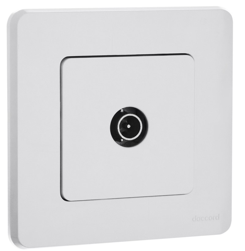 Розетка телевизионная проходная TV 14дБ 5-862мГц механизм Белый IEK Inspiria (Legrand) - Изображение №1