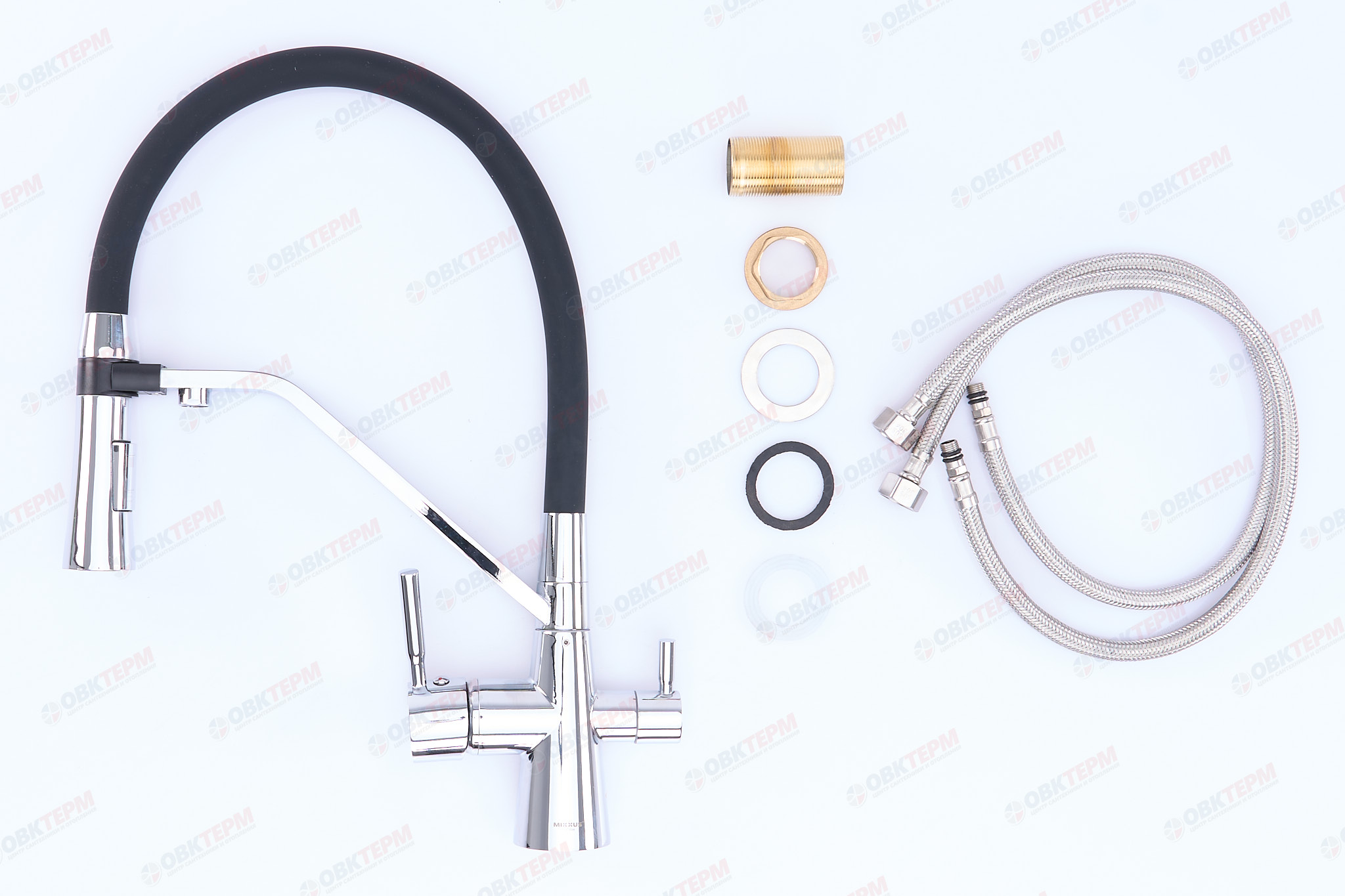 Смеситель д/кухни под ФИЛЬТР MIXXUS PREMIUM MAGNET 021 REFL.BLACK Ø35 (8 шт/ящ) - Изображение №3