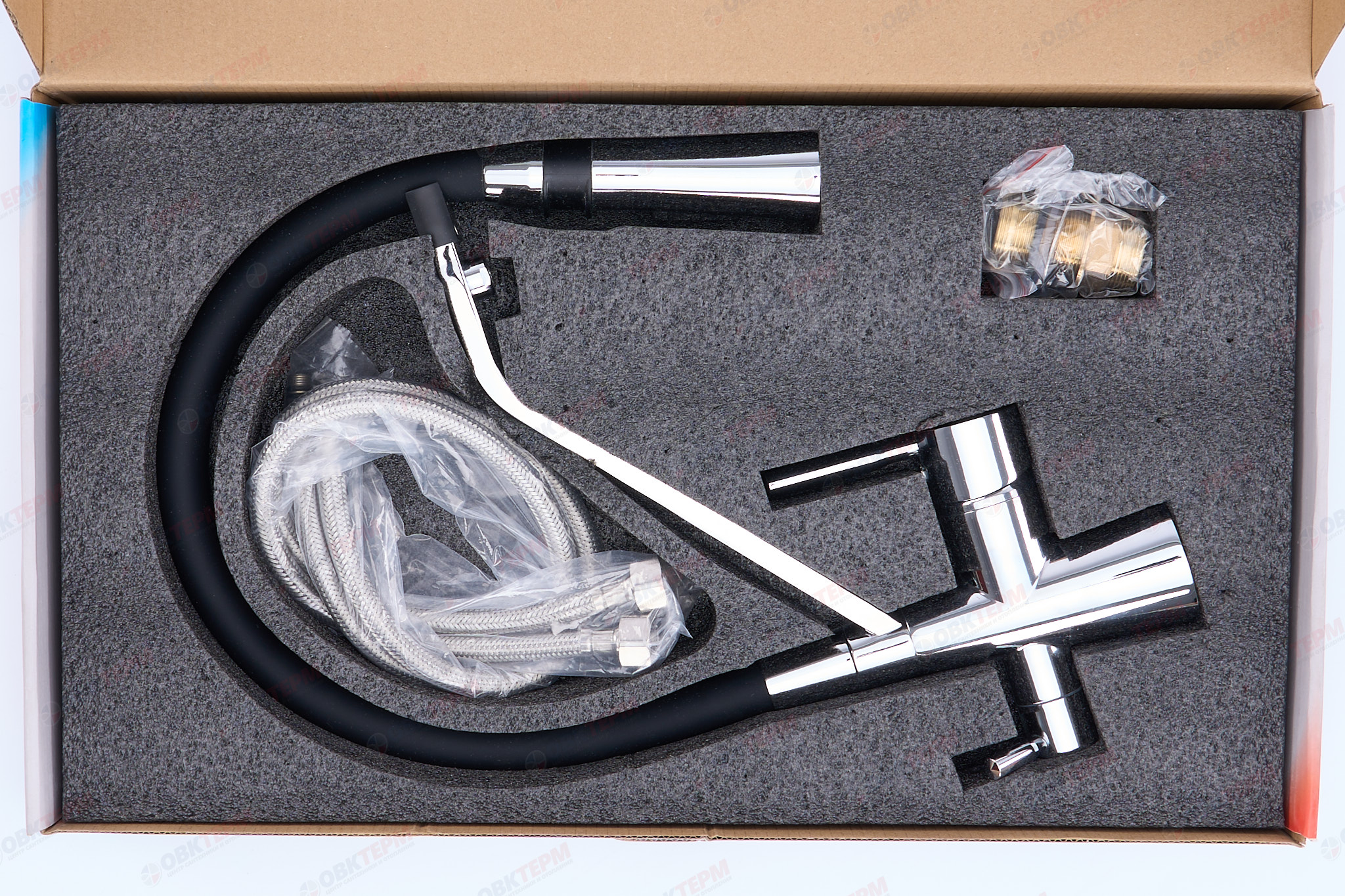 Смеситель д/кухни под ФИЛЬТР MIXXUS PREMIUM MAGNET 021 REFL.BLACK Ø35 (8 шт/ящ) - Изображение №5