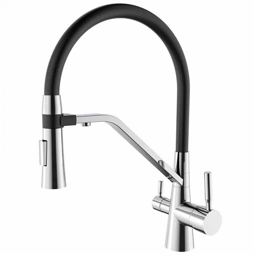 Смеситель д/кухни MIXXUS PREMIUM MAGNET 021 REFL.BLACK Ø35 (8 шт/ящ) - Изображение №1