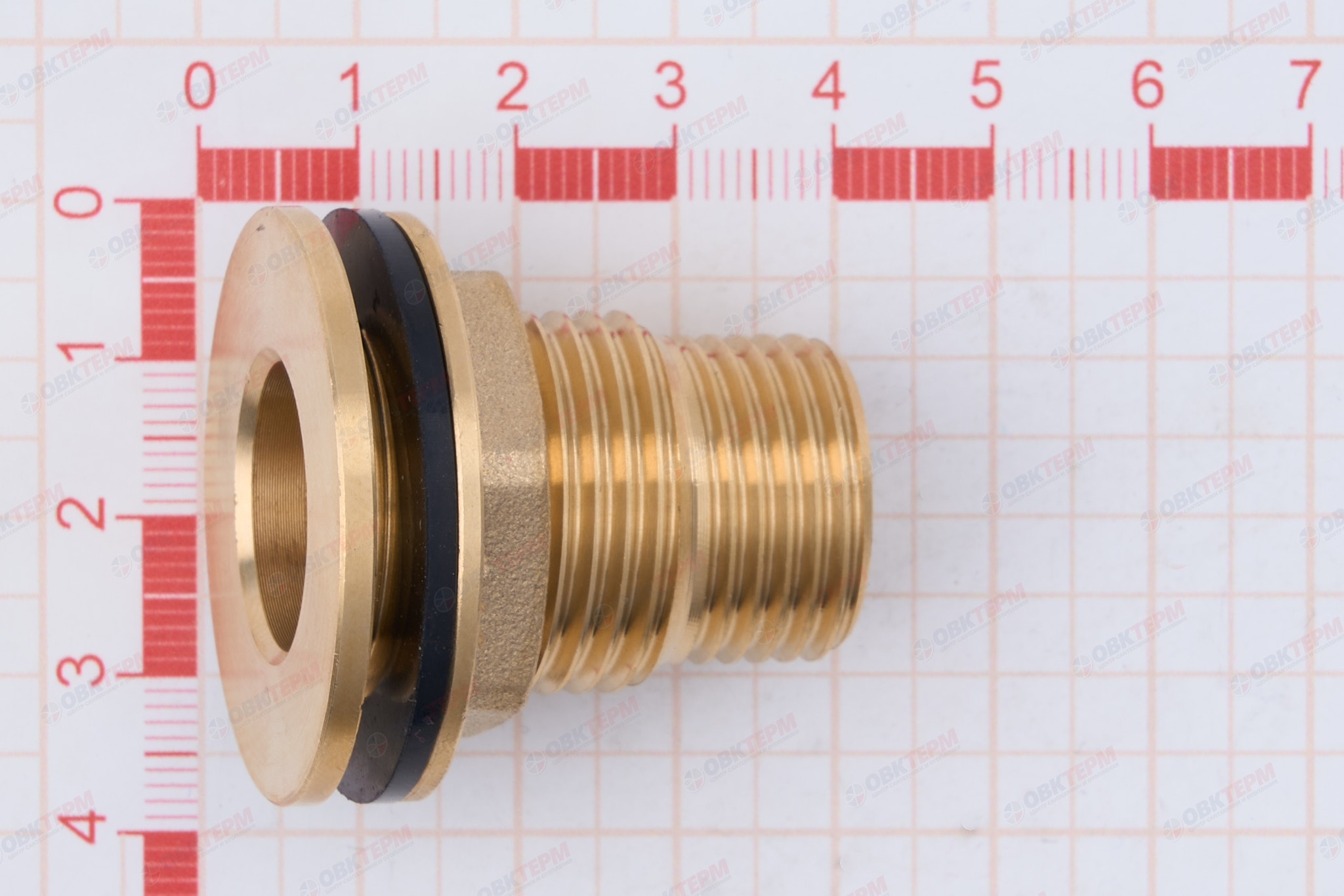 Врезка в ёмкость (контргайка с левой резьбой)   1/2"               TIM    (100/5шт) - миниатюра №7