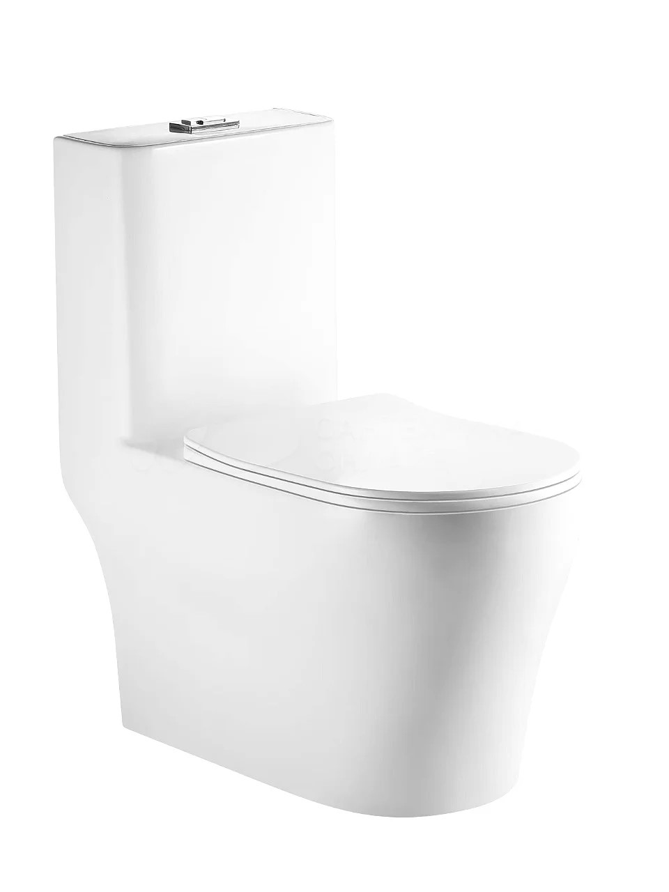 Унитаз-моноблок EVA GOLD T1086, (безободковый ,сиденье тонкое ДП,арматура с гофрой и подводкой) - Изображение №4