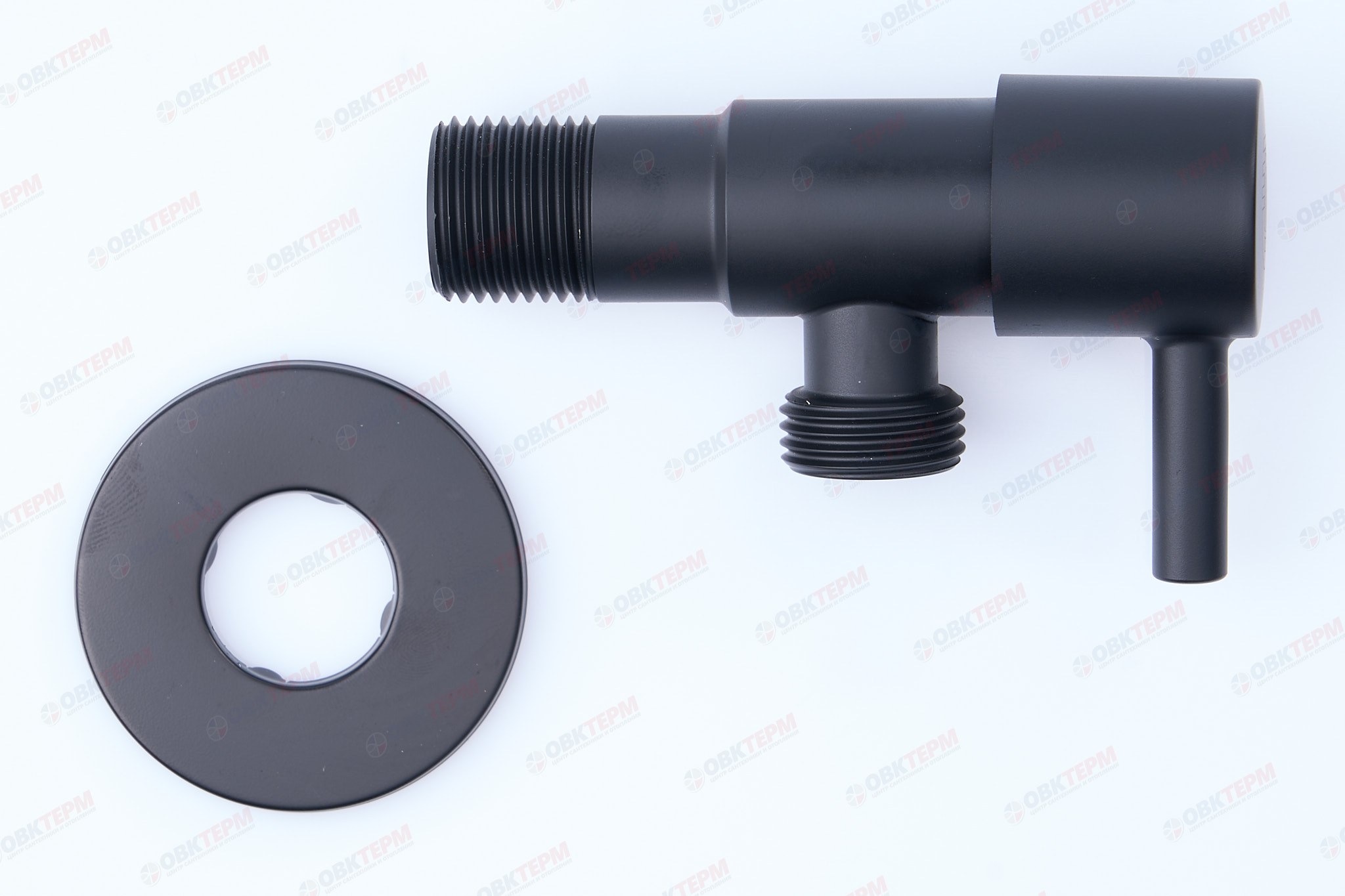 Кран для подкл. с/т приборов       TIM      1/2" - 1/2", НЕРЖ. ЧЕРНЫЙ круглый   (80/1) - Изображение №5