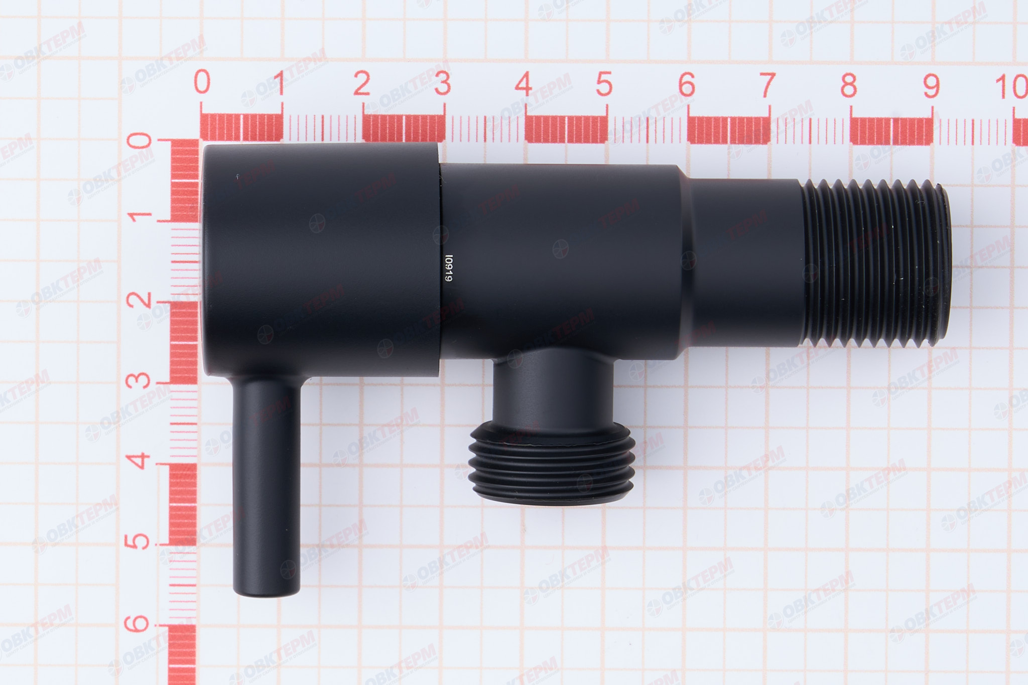 Кран для подкл. с/т приборов       TIM      1/2" - 1/2", НЕРЖ. ЧЕРНЫЙ круглый   (80/1) - миниатюра №7
