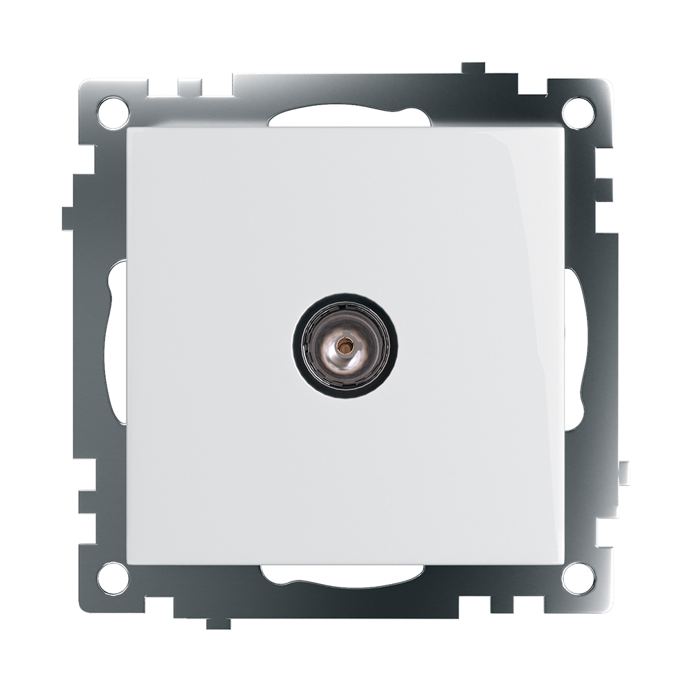 Розетка телевизионная 1-местная (механизм), STEKKER серия Катрин, GLS00-7108-01, белый - изображение №1