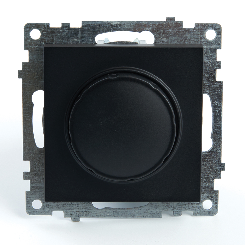 Выключатель диммирующий TRIAC (механизм) 250В, 500W, STEKKER серия Катрин, GLS10-7106-05, черный - изображение №1