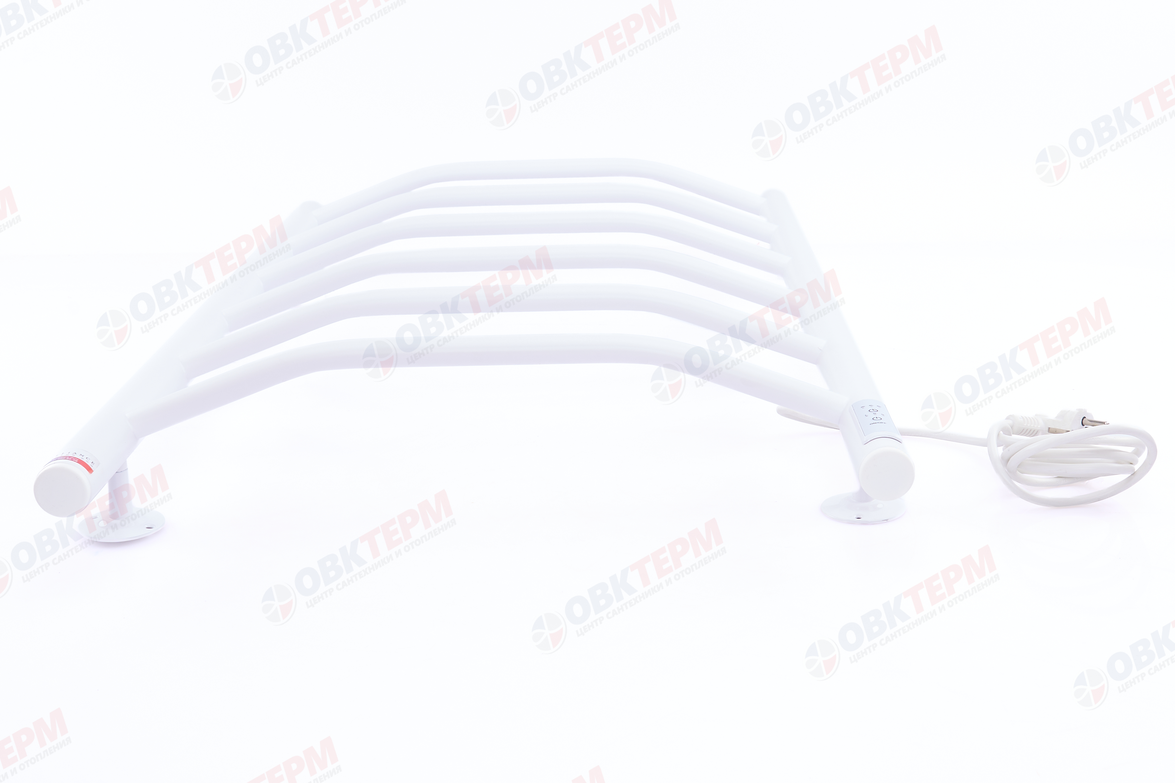 Полотенцесушитель электрический ТДА ЛНК - Э 1" 50 х 80 Л, 6 перекладин, термор. справа, Белый АДВ - миниатюра №4