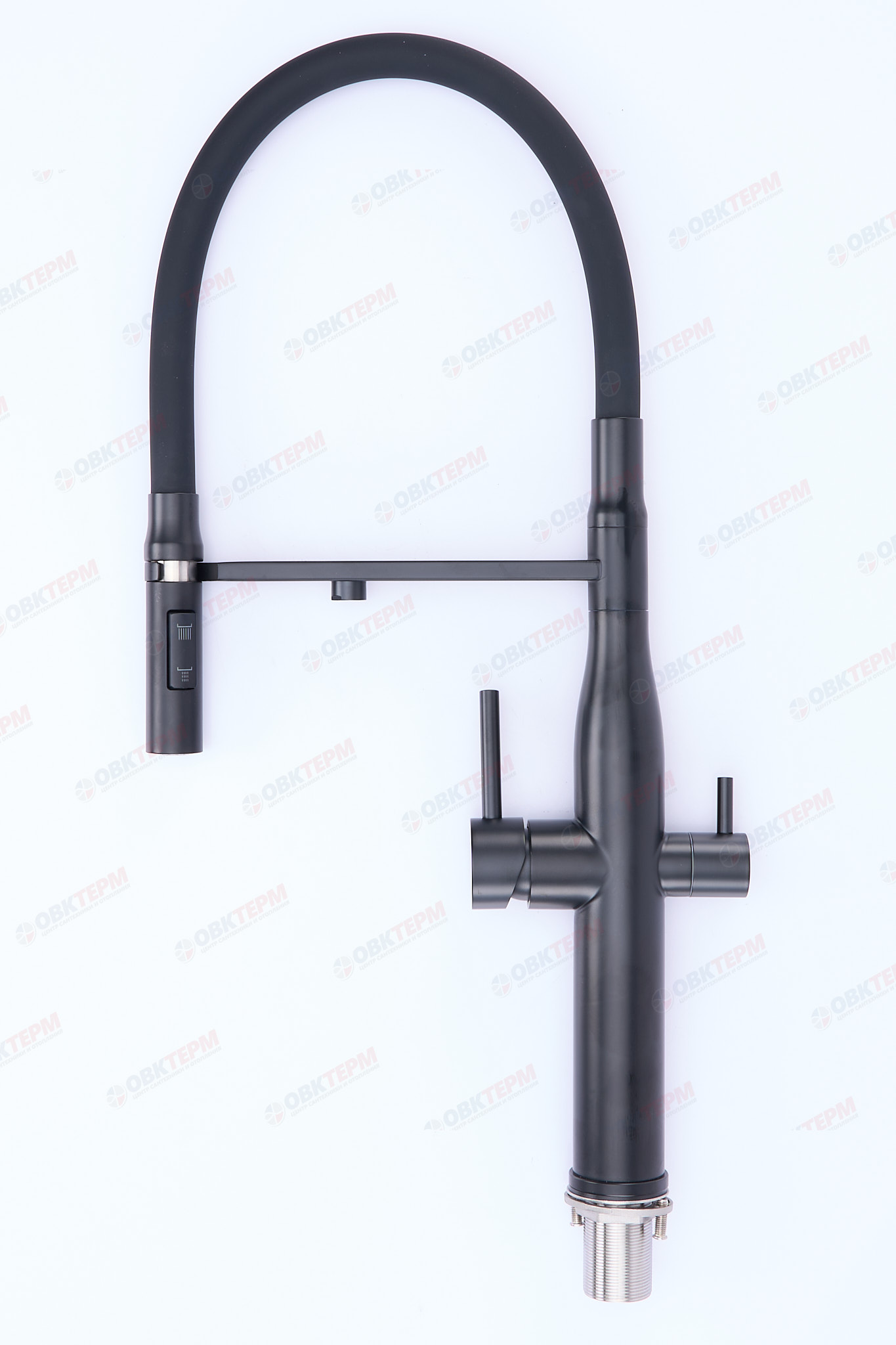 Смеситель д/кухни под ФИЛЬТР MIXXUS VTM-021 REFL нерж/сталь (черный излив) (10 шт/ящ) - миниатюра №3