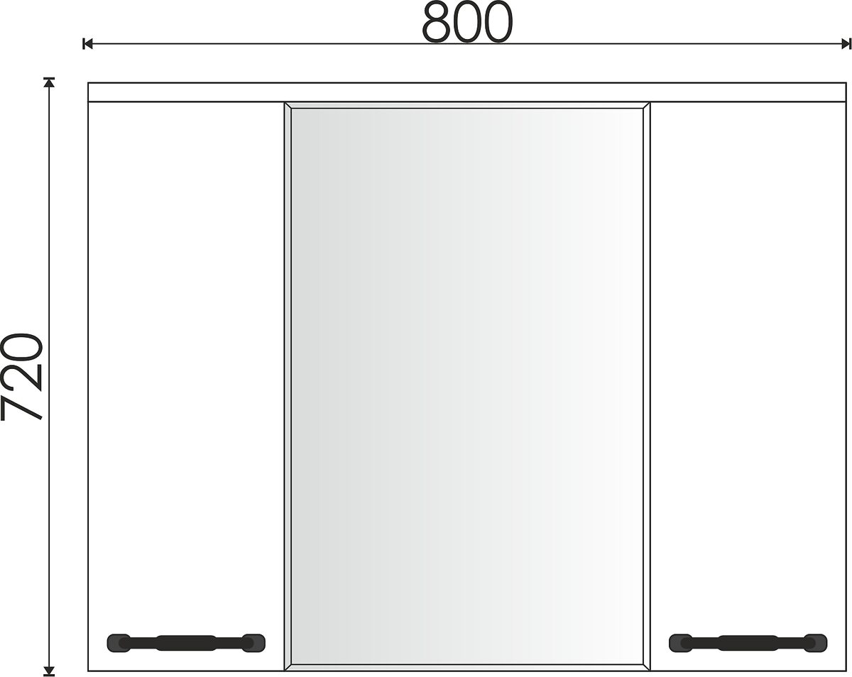 Зеркало EvaGold 80 "Quadro" цвет белый - миниатюра №2
