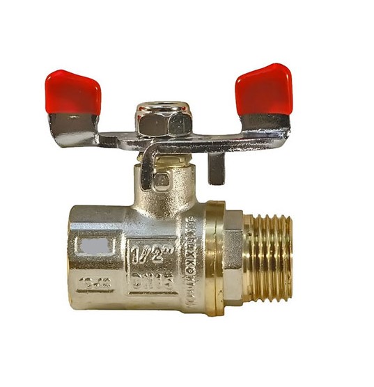 Кран шаровый     ТСМ      1/2" ВН   стальная бабочка       (200/20) - Изображение №1