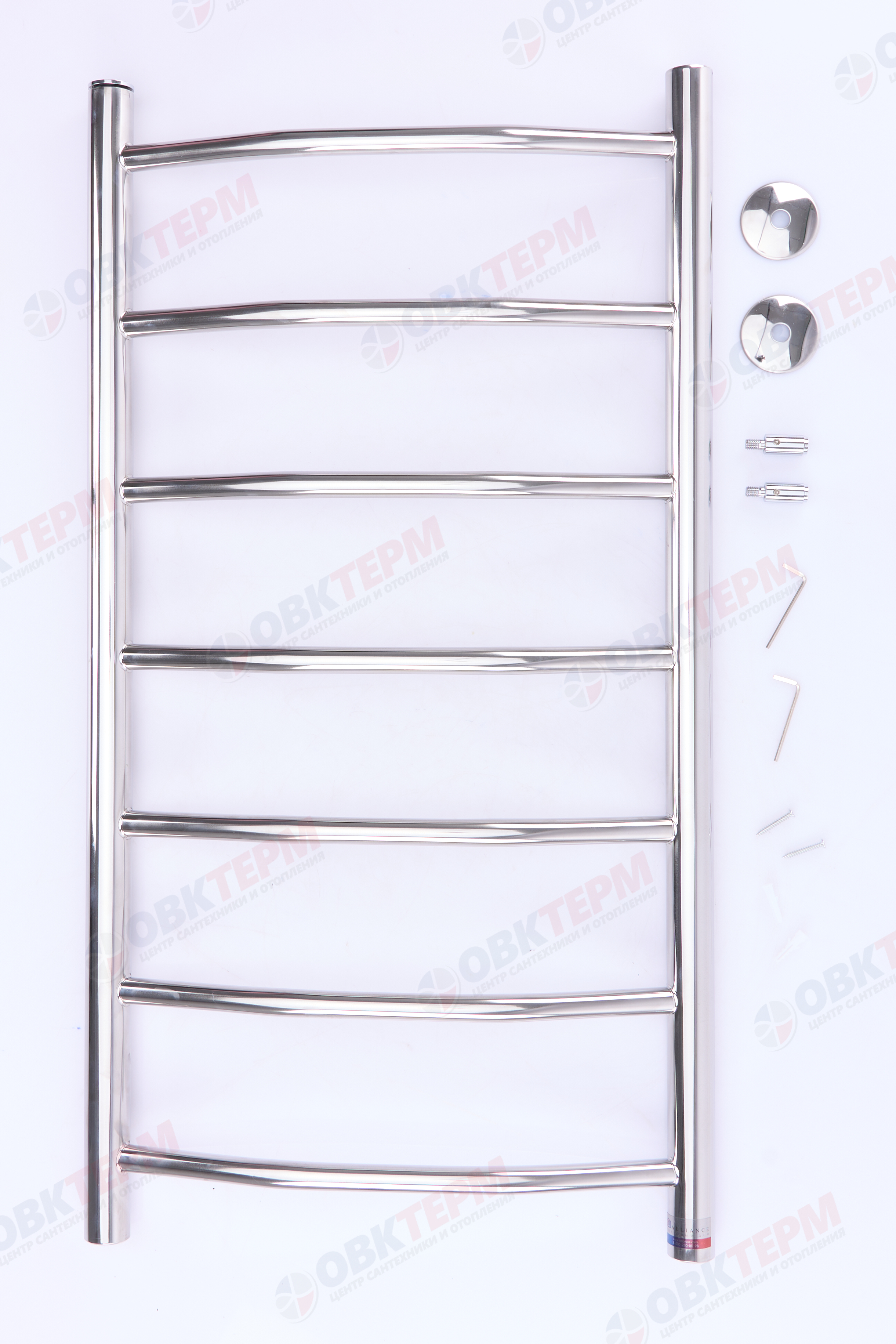 Полотенцесушитель лесенка ТДА ЛНК 40 х 80 Л  вн.резьба 1/2" 7 перекладин АДВ - миниатюра №4