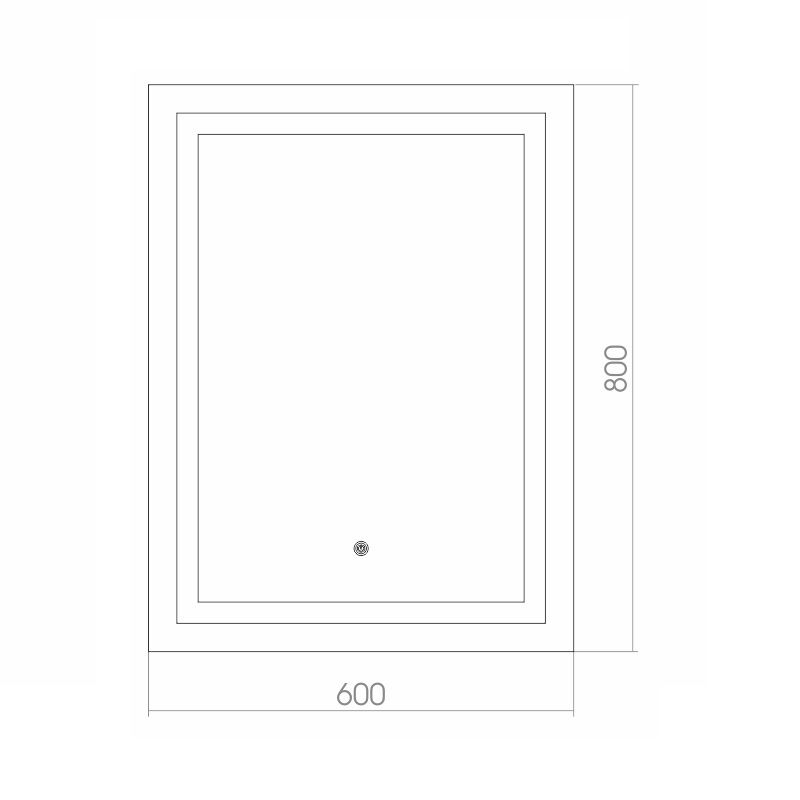 "Зеркало 60*80 "Conrad"  (с сенсорным выкл., часы, гравировкой) - Изображение №2